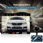 4 Inch Dual Lens Dash Cam with 1296P Front and 720P Rear Camera - Image 16