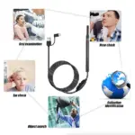 USB Ear Endoscope Camera with 6 LEDs and 3-in-1 Connector, 640x480 - Image 14