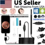 USB Ear Endoscope Camera with 6 LEDs and 3-in-1 Connector, 640x480