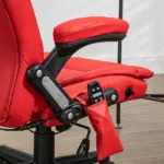 Heated Massage Office Desk Chair, Heated Reclining Computer Chair with 6 Vibration Points, Armrest and Remote, Red - Image 8