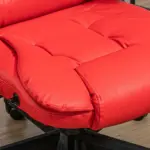 Heated Massage Office Desk Chair, Heated Reclining Computer Chair with 6 Vibration Points, Armrest and Remote, Red - Image 9