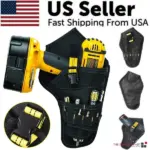 Heavy Duty Drill Holster Tool Belt Pouch with Bit Holders