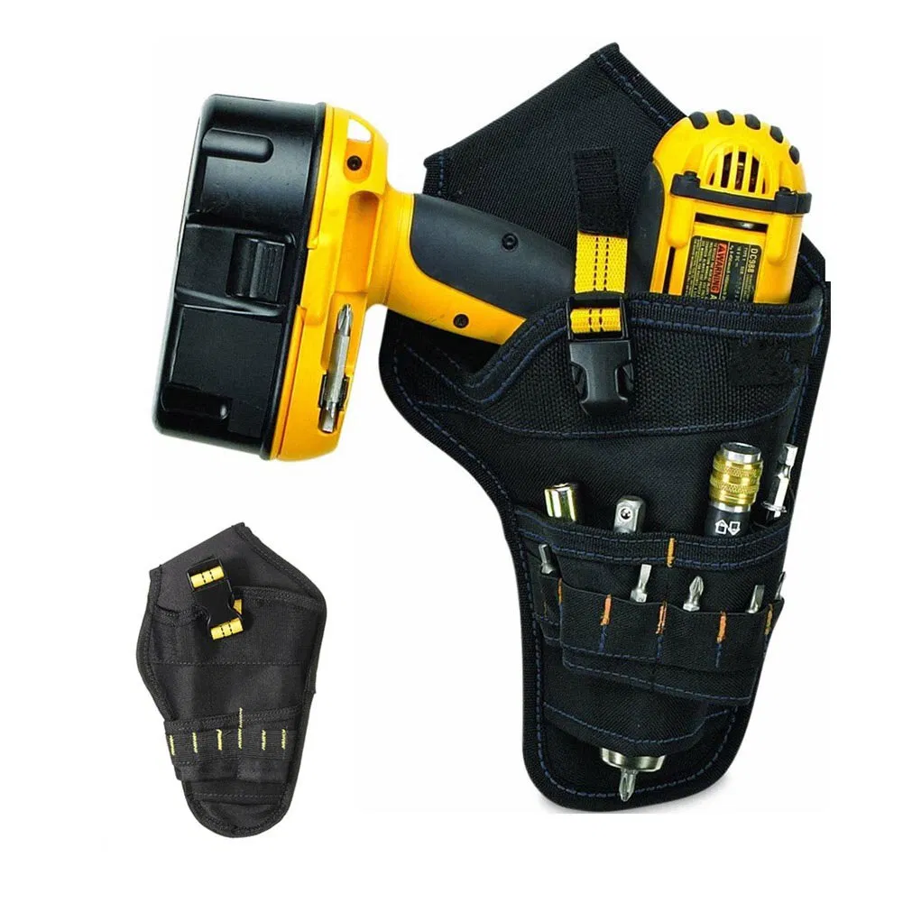 Heavy Duty Drill Holster Tool Belt Pouch with Bit Holders