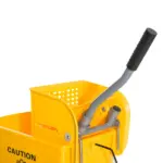 HOMCOM Heavy-Duty Janitor Mop Bucket with Wringer, Durable Yellow, Easy Clean-Up - Image 9