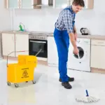 HOMCOM Heavy-Duty Janitor Mop Bucket with Wringer, Durable Yellow, Easy Clean-Up - Image 10
