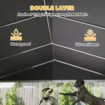 PawHut Heavy Duty Outdoor Dog Kennel with Waterproof Roof, Secure Latch, Chain Link Dog Run for Backyard, 19.7 ft x 19.7 ft x 8.9 ft - Image 7