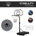 Height Adjustable Basketball Hoop, Portable Basketball Stand, 30" Backboard, Indoor Outdoor Goals Set for Kids Youth Adults - Image 5