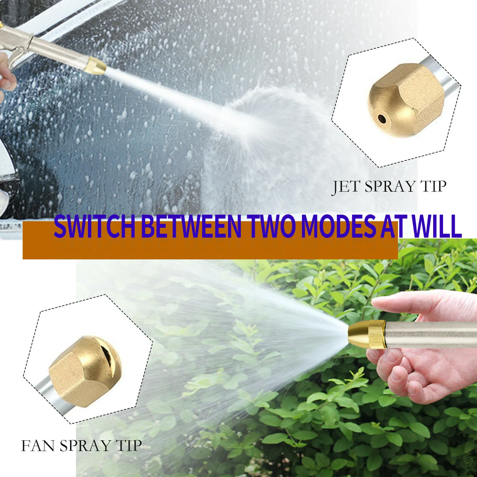 High Pressure Washer Spray Gun Wand Attachment for Garden Hose