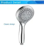 5 Setting Handheld High Pressure Shower Head with 5 Foot Hose - Image 13