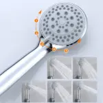 5 Setting Handheld High Pressure Shower Head with 5 Foot Hose - Image 17