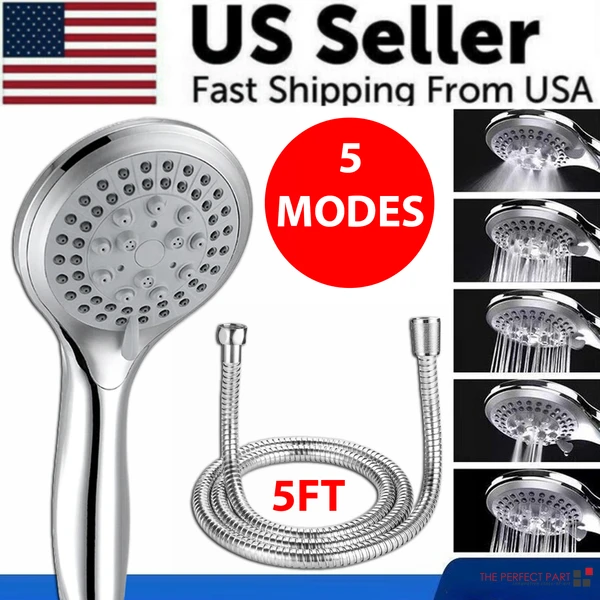 high-pressure-shower-head-5-settings-handheld-shower-heads-spray-with-5-ft-hose-6.webp 5 Setting Handheld High Pressure Shower Head with 5 Foot Hose - Image 1