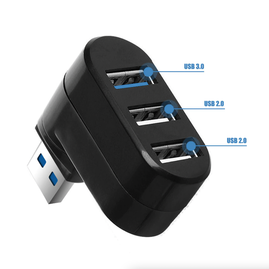 3 Port USB 3.0 Hub Splitter Adapter for Desktop PC Laptop and Mac