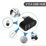 3 Port USB 3.0 Hub Splitter Adapter for Desktop PC Laptop and Mac - Image 14