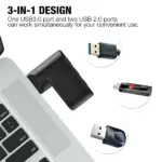 3 Port USB 3.0 Hub Splitter Adapter for Desktop PC Laptop and Mac - Image 2