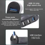 3 Port USB 3.0 Hub Splitter Adapter for Desktop PC Laptop and Mac - Image 5
