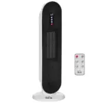 HOMCOM Home Space Heater, Portable Electric Heaters with 45 Degree Oscillation, Remote Control, 24H Timer and Overheating Protection, 1500W/1000W