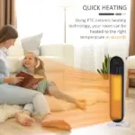 HOMCOM Home Space Heater, Portable Electric Heaters with 45 Degree Oscillation, Remote Control, 24H Timer and Overheating Protection, 1500W/1000W - Image 5
