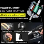 150W Hot Stapler Plastic Repair Welding Kit with 600 Staples Pliers and Knife - Image 11