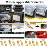 150W Hot Stapler Plastic Repair Welding Kit with 600 Staples Pliers and Knife - Image 12