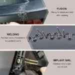 150W Hot Stapler Plastic Repair Welding Kit with 600 Staples Pliers and Knife - Image 16