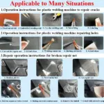 150W Hot Stapler Plastic Repair Welding Kit with 600 Staples Pliers and Knife - Image 3