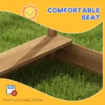 House-Themed Sandbox, Wooden Kids Outdoor Play Area with Canopy, Brown, Imaginative Play for Ages 3-7 - Image 6
