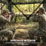 Outsunny Hunting Blind for 2 Person, See Through Pop Up Blind with 270-Degree View, Windows for Deer Hunting, Camouflage - Image 6
