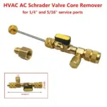 HVAC Schrader Valve Core Remover Tool with 1/4 and 5/16 Inch Ports - Image 6