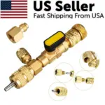 HVAC Schrader Valve Core Remover Tool with 1/4 and 5/16 Inch Ports