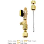 HVAC Schrader Valve Core Remover Tool with 1/4 and 5/16 Inch Ports - Image 2