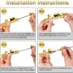 HVAC Schrader Valve Core Remover Tool with 1/4 and 5/16 Inch Ports - Image 4