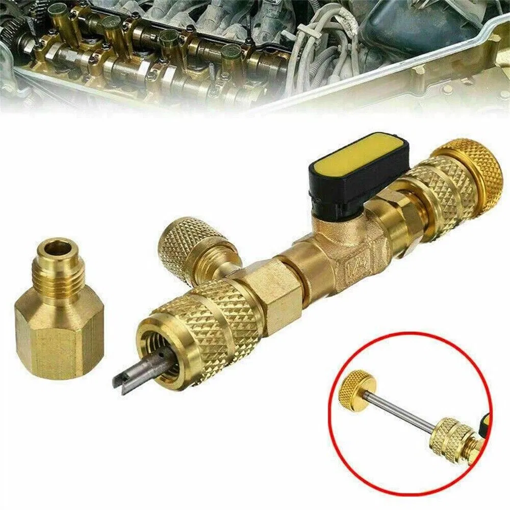 HVAC Schrader Valve Core Remover Tool with 1/4 and 5/16 Inch Ports