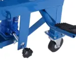300 lb Hydraulic Motorcycle Scissor Jack Lift with Foot Pedal and Wheels, Blue - Image 9
