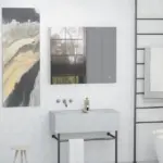 Illuminated Organization: White LED Bathroom Mirror Cabinet with Dimmer, USB and 3 Doors - Image 11