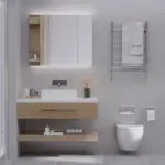 Illuminated Organization: White LED Bathroom Mirror Cabinet with Dimmer, USB and 3 Doors - Image 9
