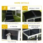 Indoor Rabbit Enclosure, House 59 2 Level Indoor Outdoor with Openable Top Dark Gray - Image 7