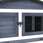 Indoor Rabbit Enclosure, House 59 2 Level Indoor Outdoor with Openable Top Dark Gray - Image 9