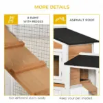 Indoor Rabbit Enclosure, Mobile 62" Wooden with Wheels Yellow Slide-Out Tray and Ramp Pet Cage - Image 8