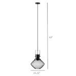 Industrial Pendant Light Fixtures with Adjustable Hanging Chain, Black - Image 3