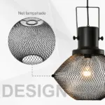 Industrial Pendant Light Fixtures with Adjustable Hanging Chain, Black - Image 5