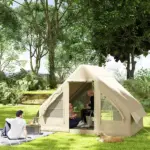Inflatable Camping Tent with Hand Pump, 4 Season Blow Up Tent, Waterproof and Windproof with Mesh Windows and Doors - Image 2