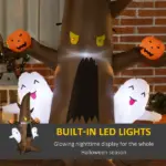 Inflatable Halloween Ghost Tree Smiling Ghost Pumpkins 5ft LED Outdoor Decor Lawn Garden Party - Image 6