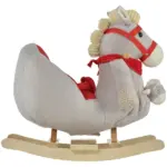 Qaba Interactive Kids Rocking Horse Toy, Gray with Cradlesong and Hand Puppet, for 18-36 Months - Image 11