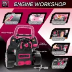 Qaba Interactive Mechanic Kids Truck Engine Toy Set for Creative Play, 61-Piece Car Service Workshop - Image 6
