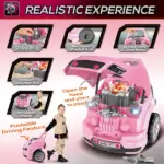 Qaba Interactive Mechanic Kids Truck Engine Toy Set for Creative Play, 61-Piece Car Service Workshop - Image 7