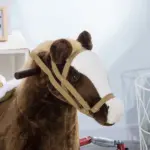 Interactive Spring Rocking Horse Dark Brown Realistic Sounds for Kids 5-12 Years - Image 9