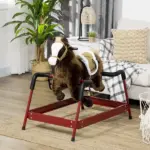 Interactive Spring Rocking Horse Dark Brown Realistic Sounds for Kids 5-12 Years - Image 10