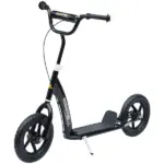 HOMCOM Kick Scooter for Kids 5-12 Years Old with Adjustable Height Handlebar, Non-slip Footplate, Big Wheels, Rear Brake, Black - Image 12