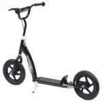 HOMCOM Kick Scooter for Kids 5-12 Years Old with Adjustable Height Handlebar, Non-slip Footplate, Big Wheels, Rear Brake, Black