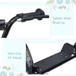 HOMCOM Kick Scooter for Kids 5-12 Years Old with Adjustable Height Handlebar, Non-slip Footplate, Big Wheels, Rear Brake, Black - Image 5